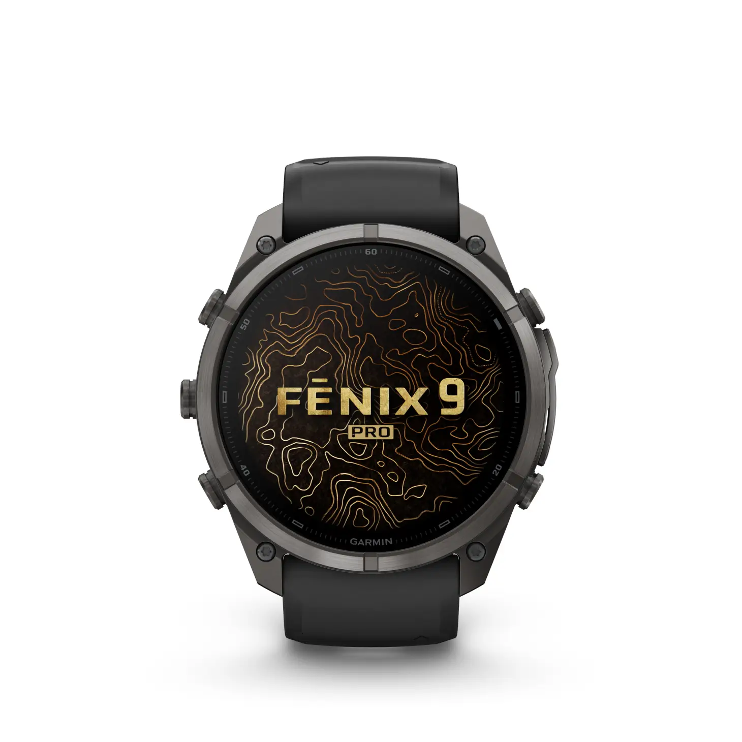 Garmin fenix 9 Pro inReach 51 mm Carbongrau DLC Titan Schwarz/Kieselgrau