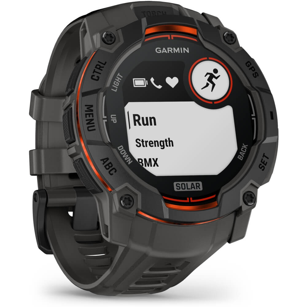 Garmin Instinct 3 SOLAR 50 mm Carbon/Schwarz 26mm Silikonarmband Carbon bei CardioZone günstig online kaufen
