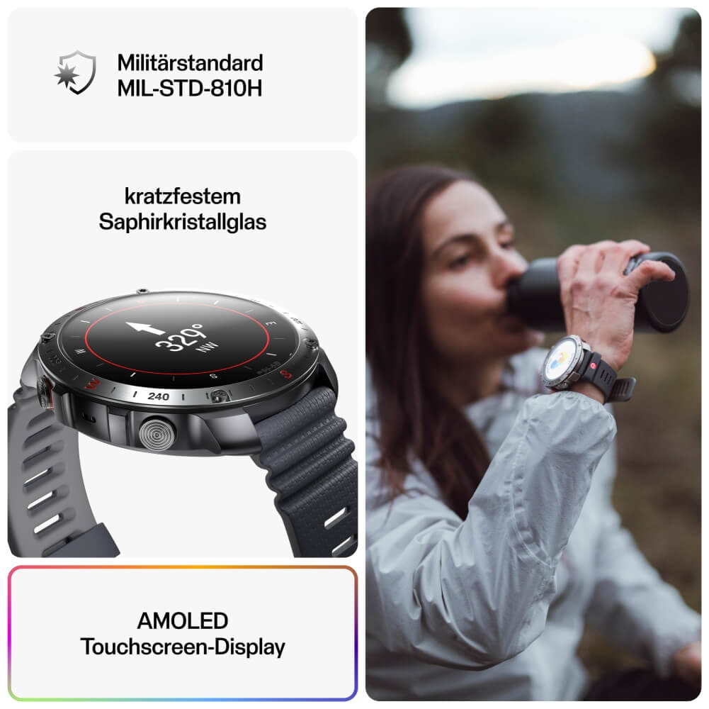 POLAR Grit X2 Pro Outdoor Multisportuhr Silber-Grau S-L bei CardioZone günstig online kaufen