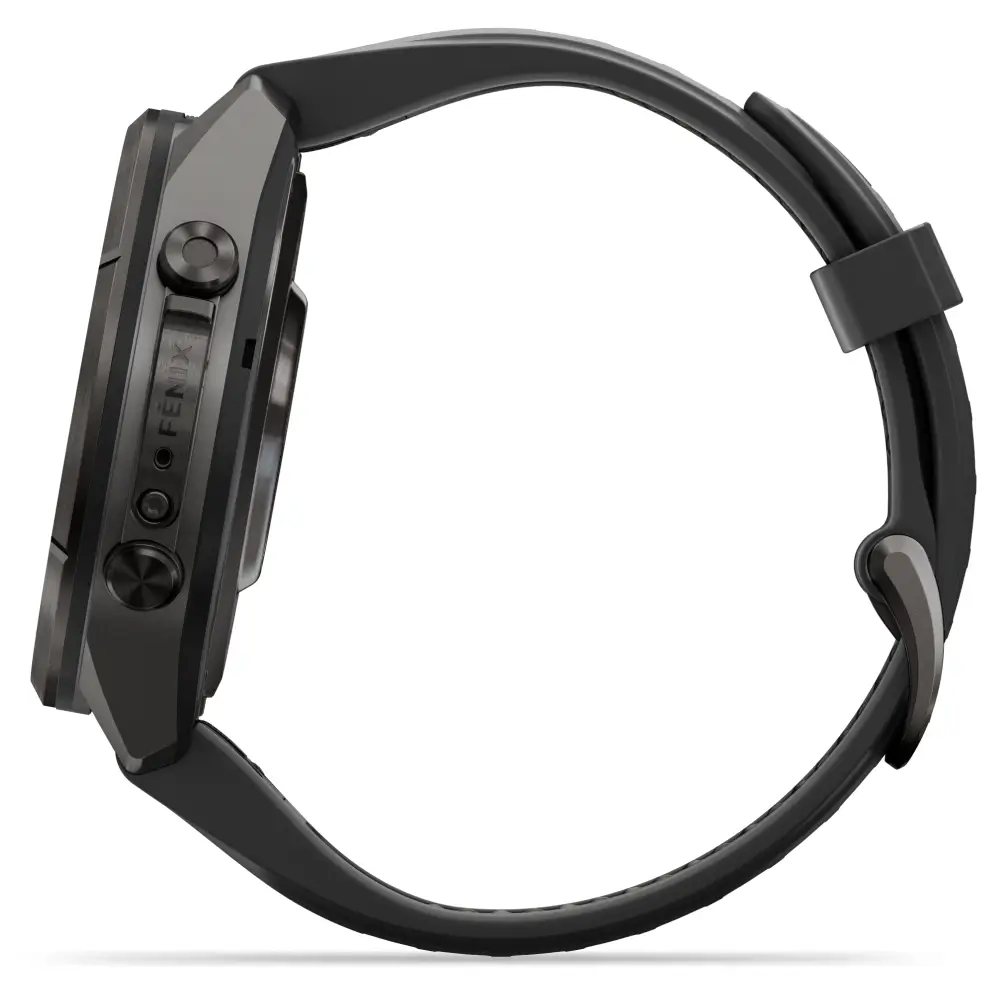 Garmin fenix 9 Pro inReach 43 mm Carbongrau DLC Titan Schwarz/Kieselgrau