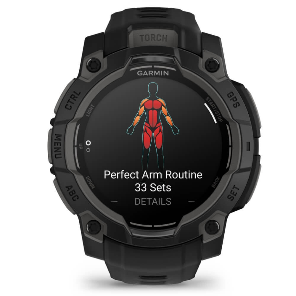 Garmin Instinct 3 AMOLED 45 mm Schwarz 22mm Silikonarmband Schwarz bei CardioZone günstig online kaufen