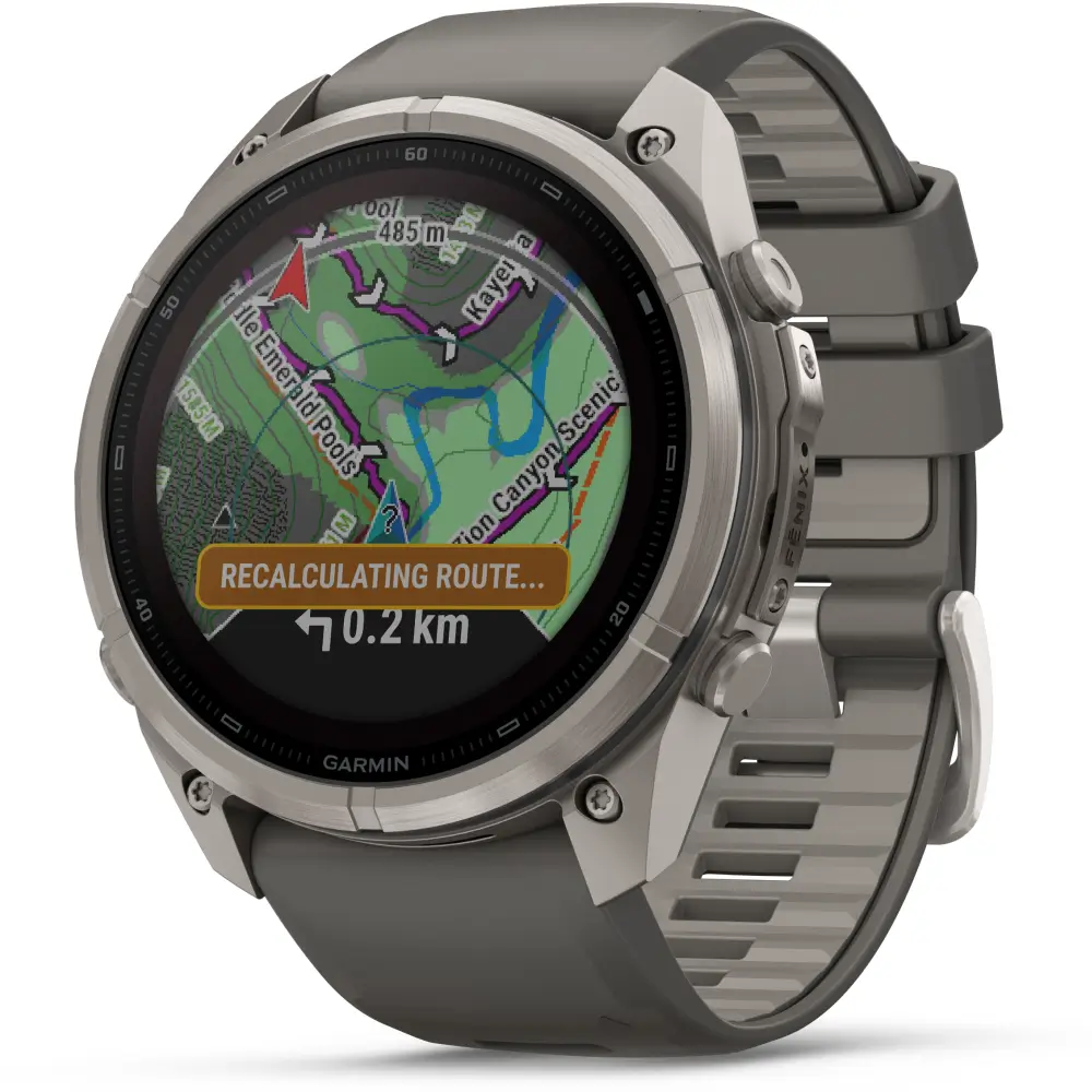 Garmin fenix 9 Pro inReach Solar 51 mm Titan Kieselgrau/Silbergrau