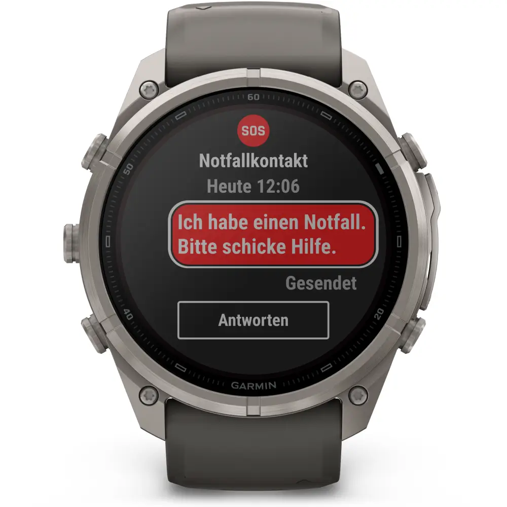 Garmin fenix 9 Pro inReach Solar 51 mm Titan Kieselgrau/Silbergrau