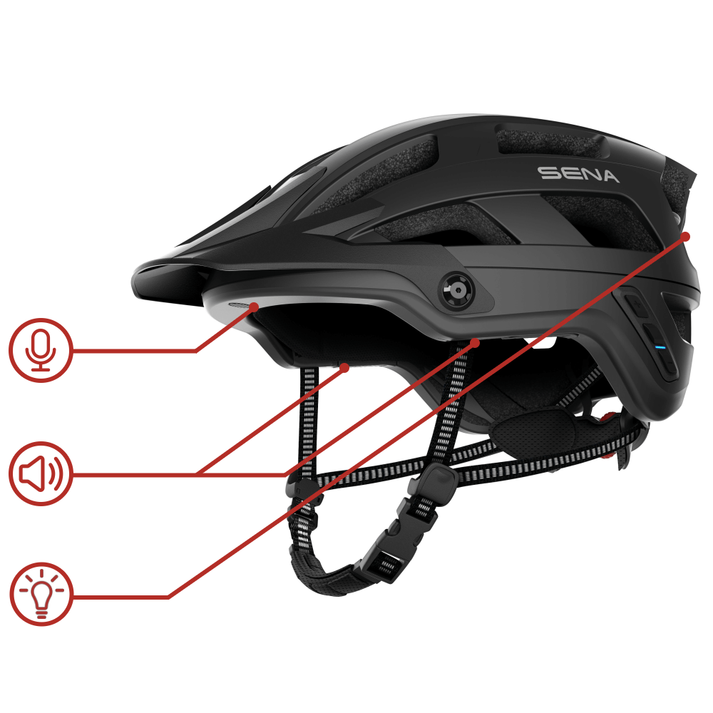 Sena M1 EVO Fahrradhelm mit Mesh Intercom Matt-Schwarz bei CardioZone entdecken und günstig online kaufen