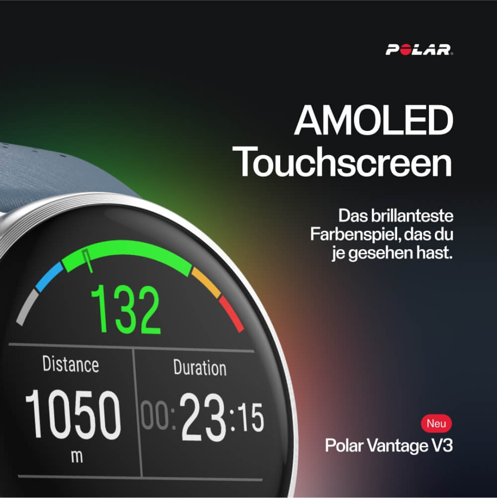 POLAR Vantage V3 Black Bundle Hook&Loop Nylon Klettarmband Orange bei CardioZone günstig online kaufen