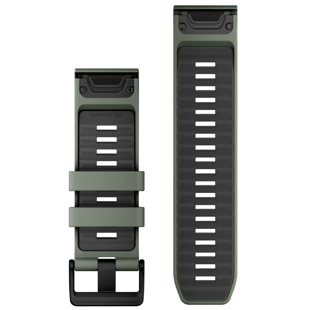 Garmin Quickfit Silikon Armband 26mm Weidengrün-Graphit fenix 8 51mm u.a.