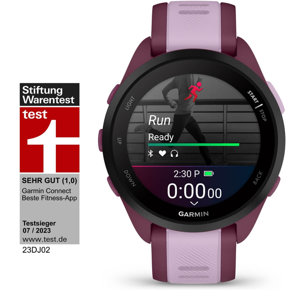 Garmin Forerunner 165 Music Beere/Flieder smarte Laufuhr bei CardioZone günstig online kaufen