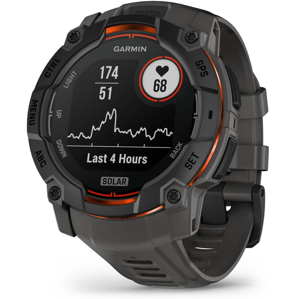 Garmin Instinct 3 SOLAR 50 mm Carbon/Schwarz 26mm Silikonarmband Carbon bei CardioZone günstig online kaufen