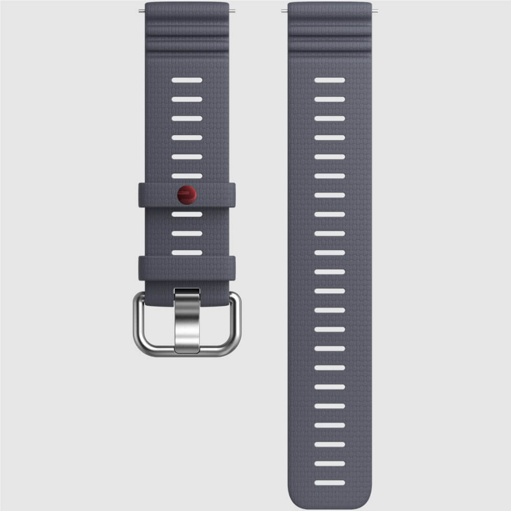 POLAR Armband 22mm Silikon Grau/Silber S-L bei CardioZone günstig online kaufen
