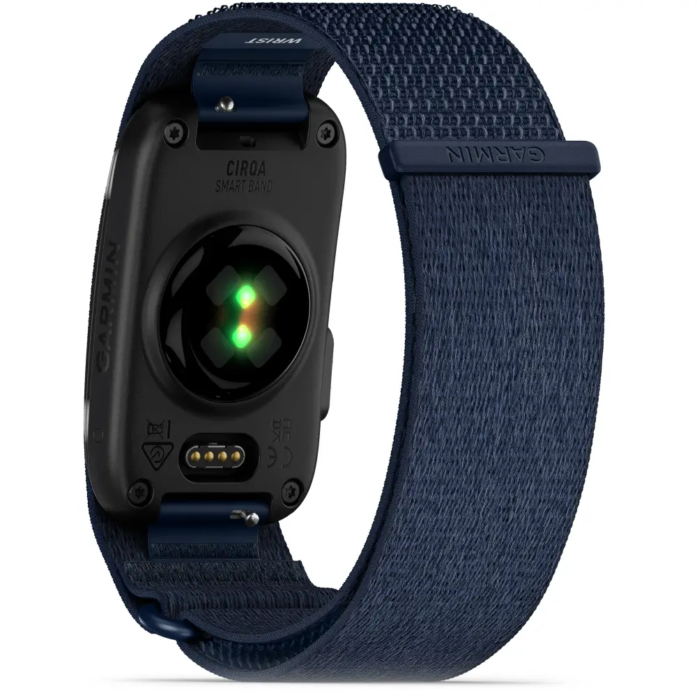Garmin Cirqa Smart Band Fitness-Tracker ohne Display in Kapitänsblau, Größe L-XL oder S-M mit dunkelblauem Textilarmband