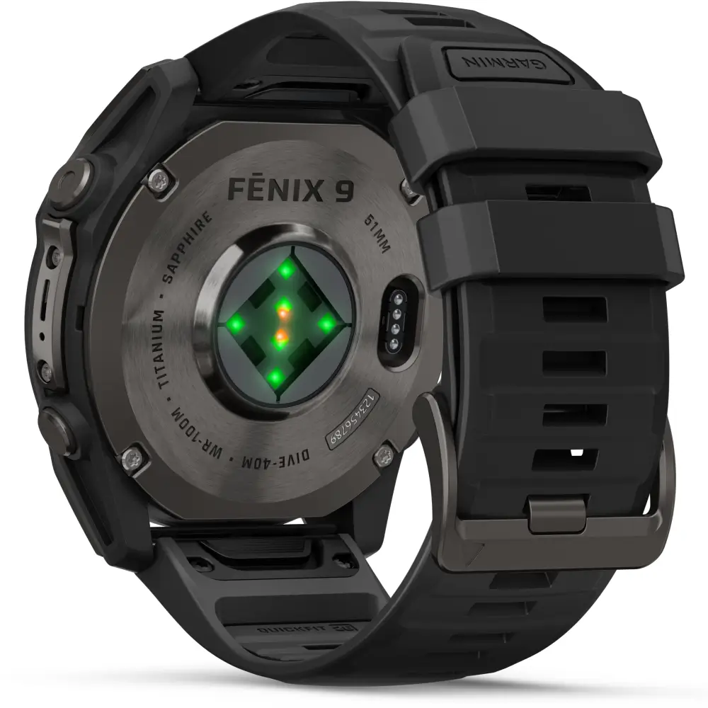 Garmin fenix 9 51mm Schwarz/Carbongrau DLC Titan