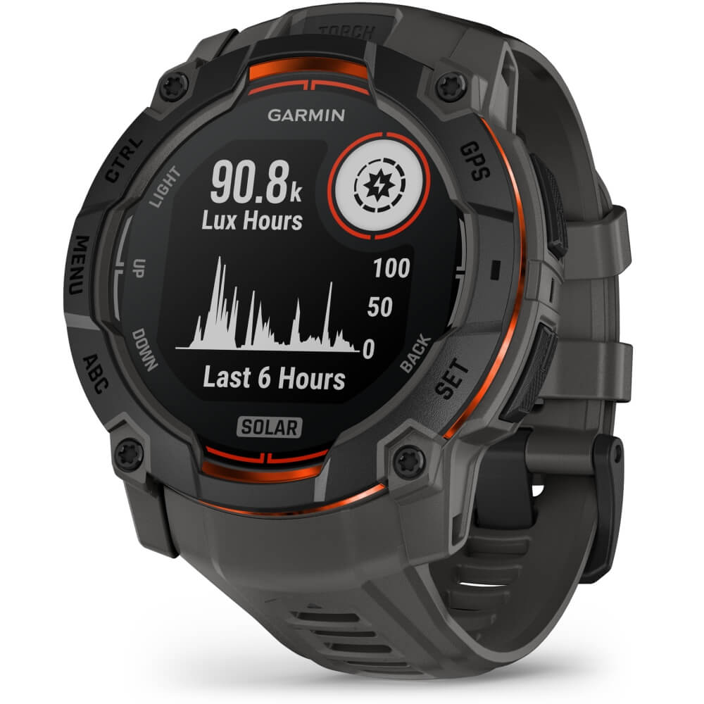 Garmin Instinct 3 SOLAR 50 mm Carbon/Schwarz 26mm Silikonarmband Carbon bei CardioZone günstig online kaufen