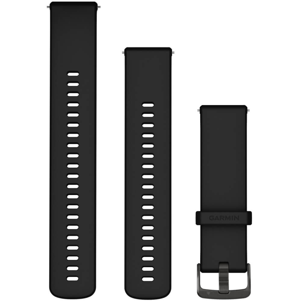 Garmin Schnellwechsel-Armband 22mm Schwarz Silikon + Einstellband L
