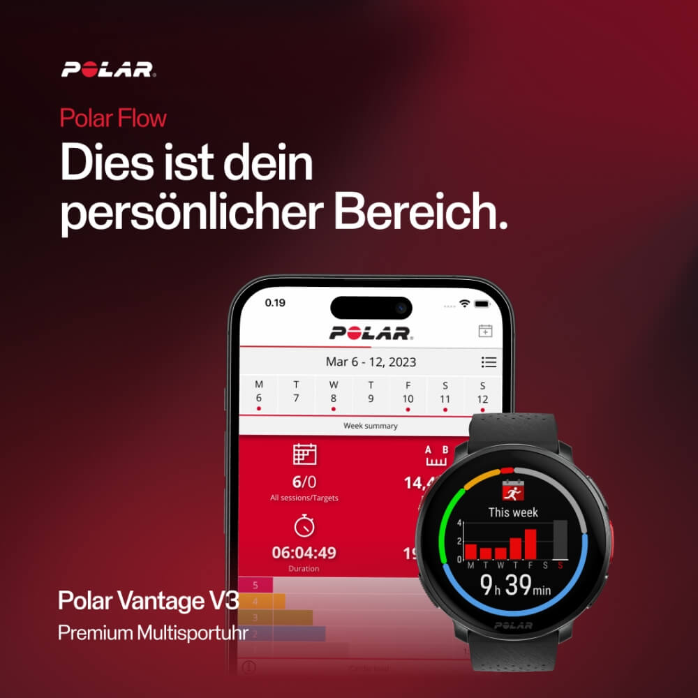 POLAR Vantage V3 Black Bundle Hook&Loop Nylon Klettarmband Orange bei CardioZone günstig online kaufen