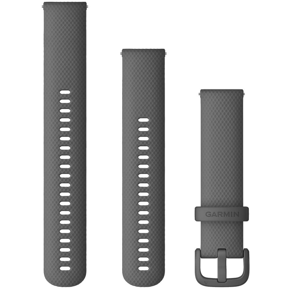 Garmin Schnellwechsel-Armband 20mm Schattengrau Silikon + Einstellband L
