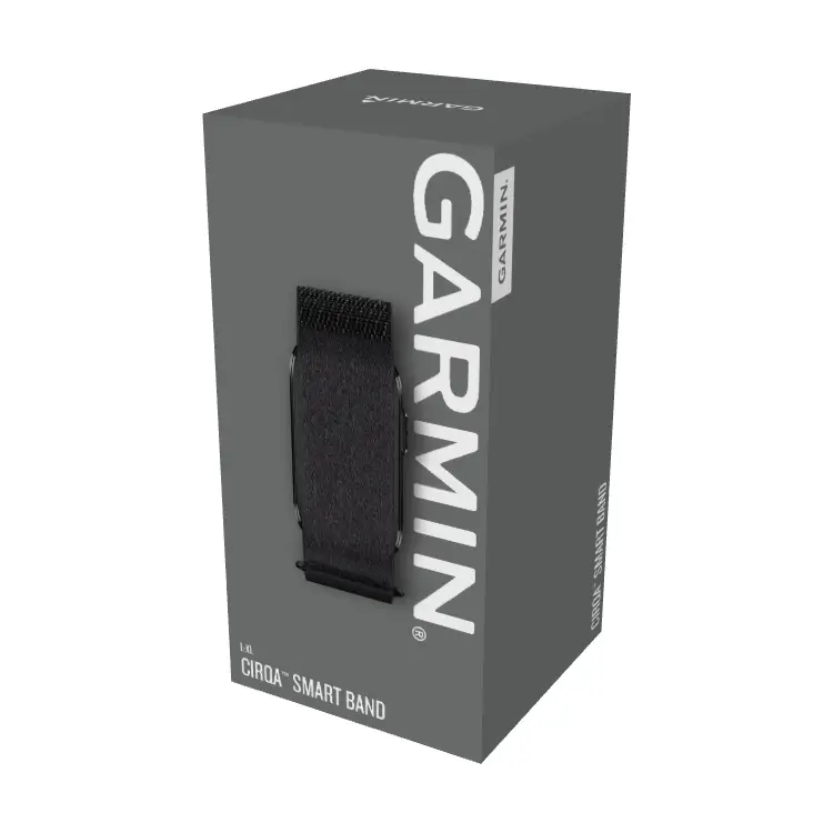 Garmin Cirqa Smart Band Fitness-Tracker ohne Display in Schwarz, Größe L-XL oder S-M mit Nylon-Textilarmband