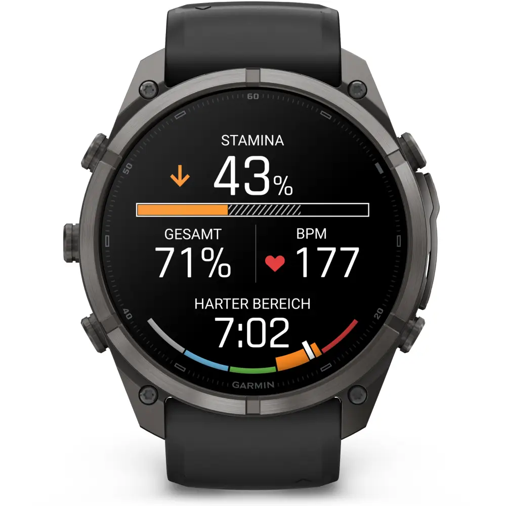 Garmin fenix 9 Pro inReach 51 mm Carbongrau DLC Titan Schwarz/Kieselgrau