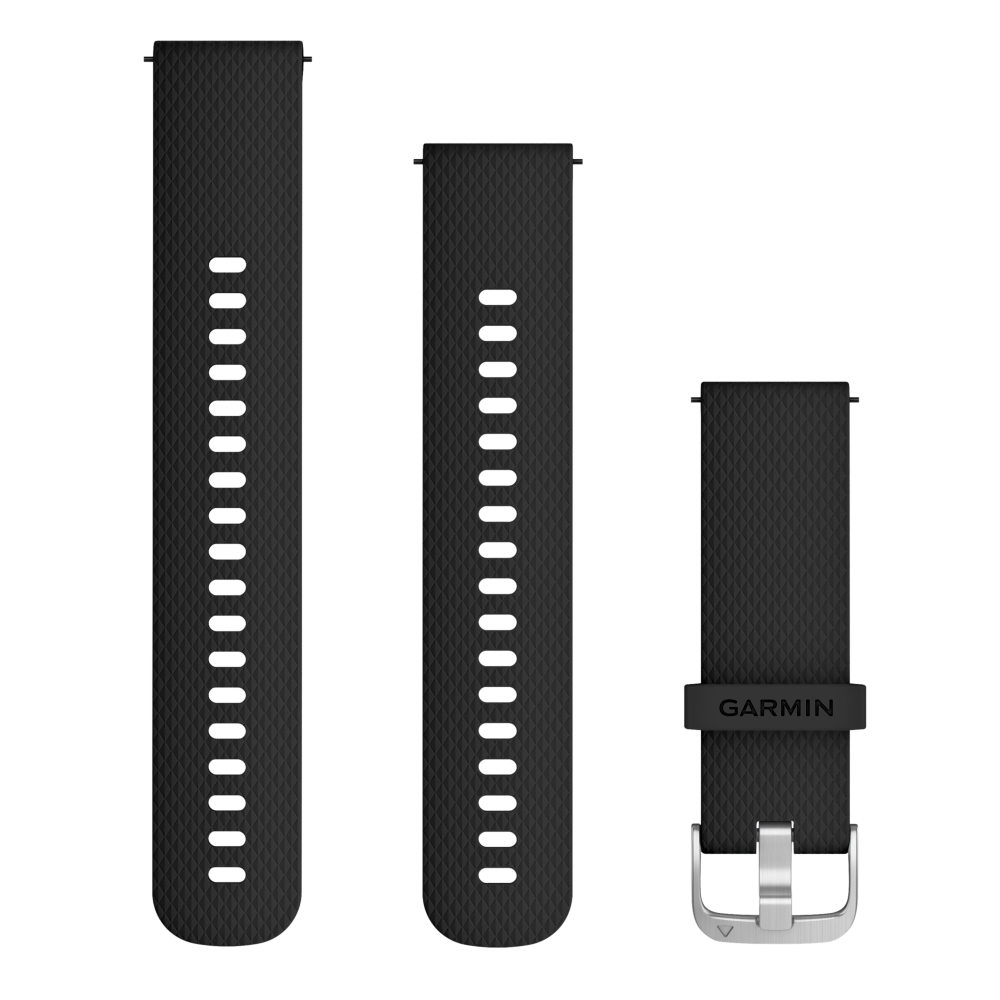 Garmin Schnellwechsel-Armband 20mm schwarzes Silikonarmband bei CardioZone guenstig online kaufen