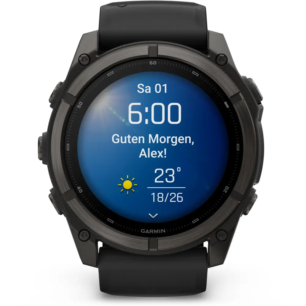 Garmin fenix 9 51mm Schwarz/Carbongrau DLC Titan