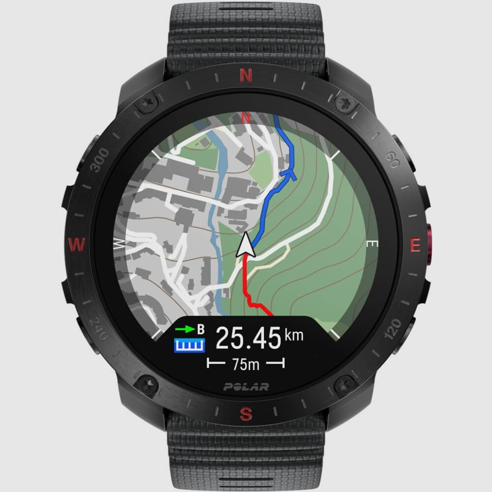 POLAR Grit X2 Pro Night Black Bundle mit Nylon Klettarmband Schwarz bei CardioZone günstig online kaufen