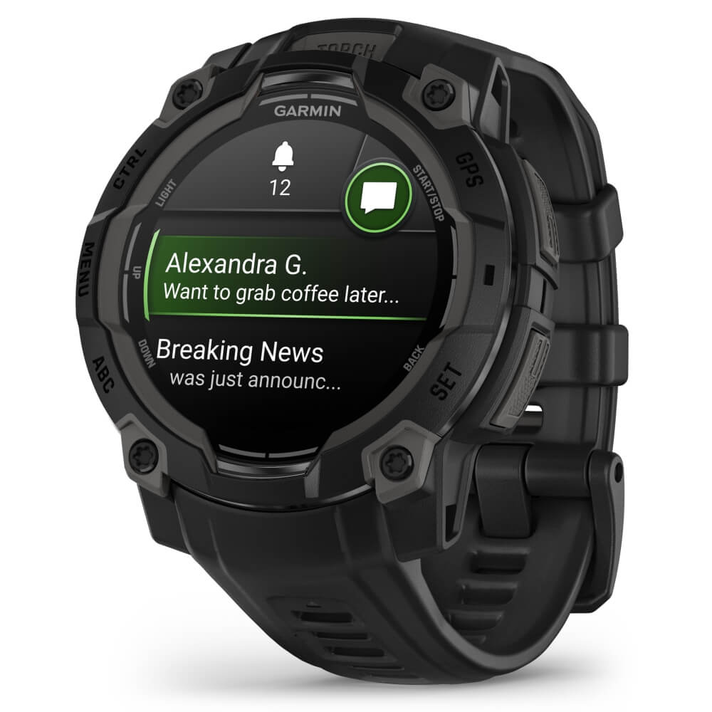 Garmin Instinct 3 AMOLED 45 mm Schwarz 22mm Silikonarmband Schwarz bei CardioZone günstig online kaufen