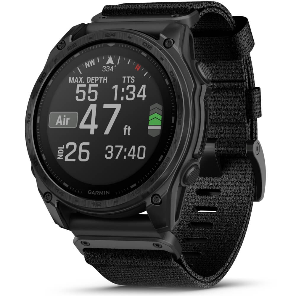 Garmin tactix 8 51 mm Solar Sapphire Schwarz Titan DLC Nylon-Armband 26mm bei CardioZone günstig online kaufen