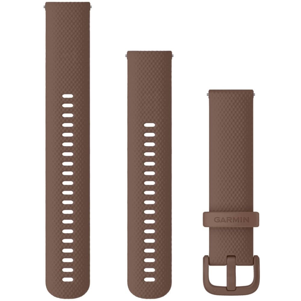 Garmin Schnellwechsel-Armband 20mm Kakaobraun Silikon + Einstellband L