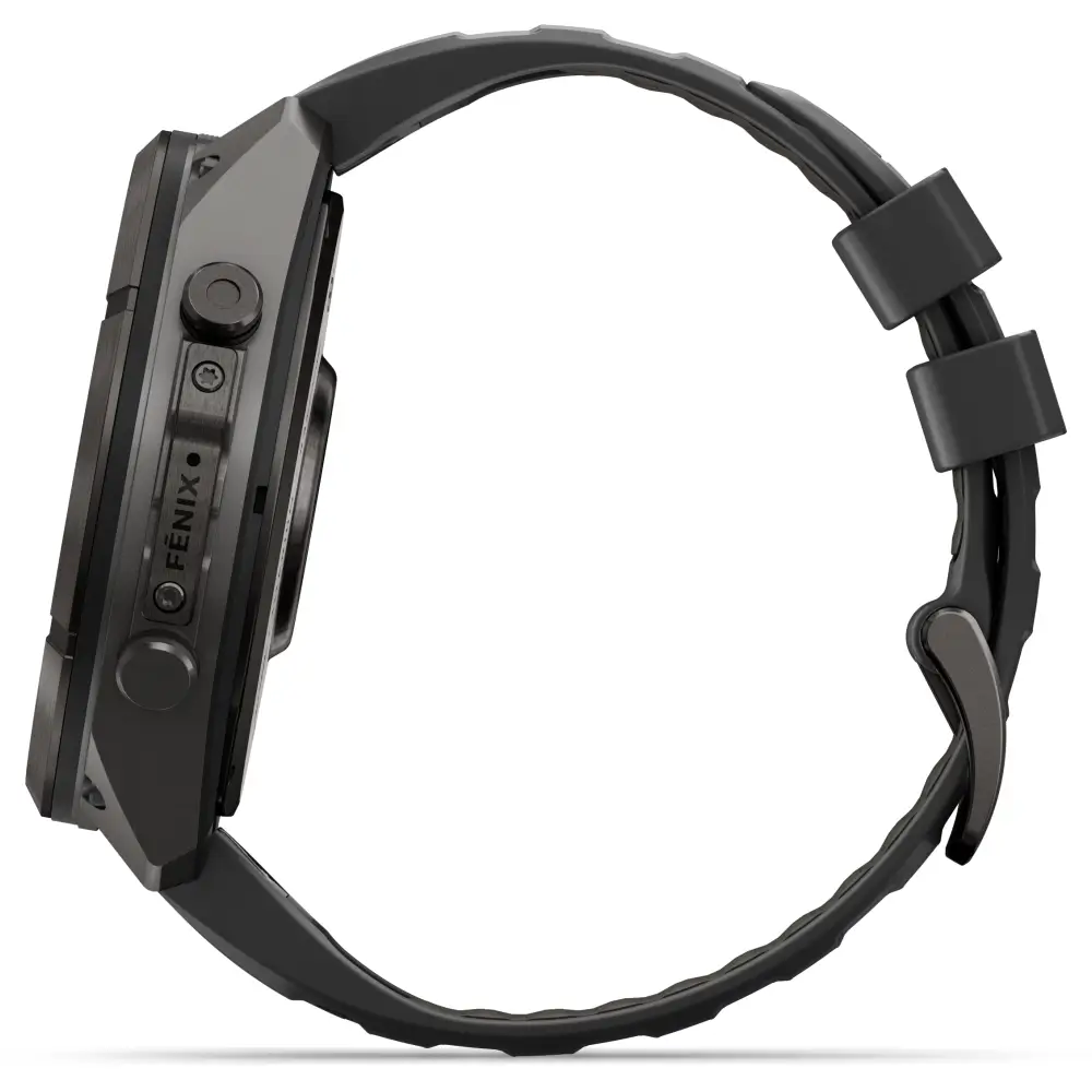 Garmin fenix 9 Pro inReach 51 mm Carbongrau DLC Titan Schwarz/Kieselgrau