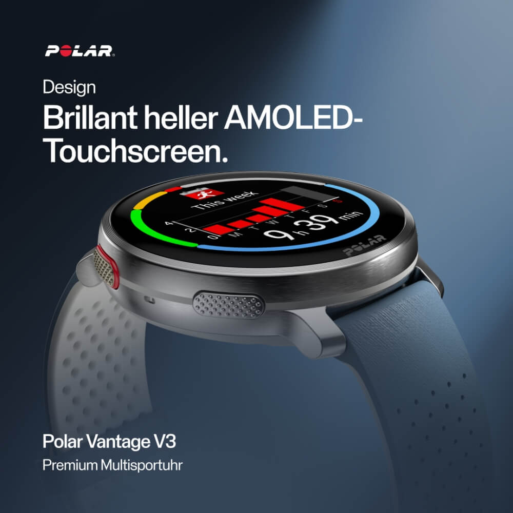 POLAR Vantage V3 Black Bundle Hook&Loop Nylon Klettarmband Orange bei CardioZone günstig online kaufen