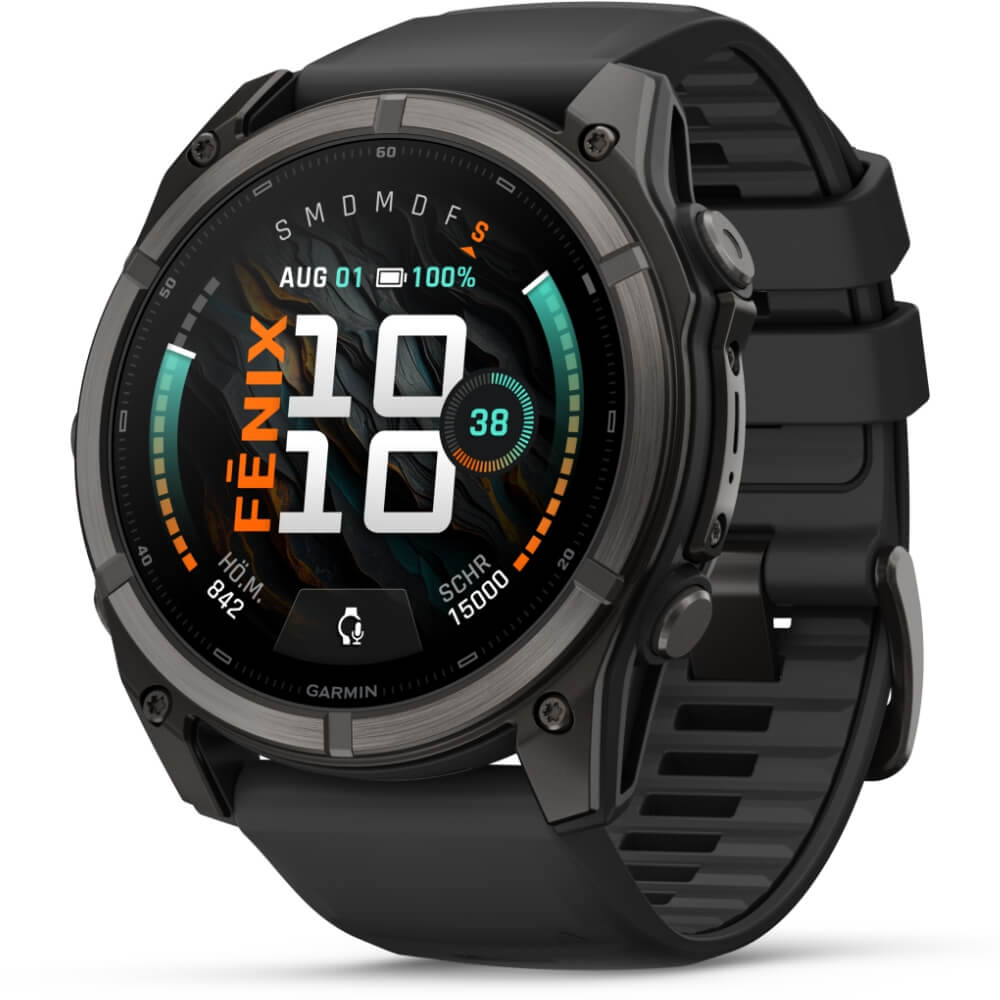 Garmin fenix 9 51mm Schwarz/Carbongrau DLC Titan