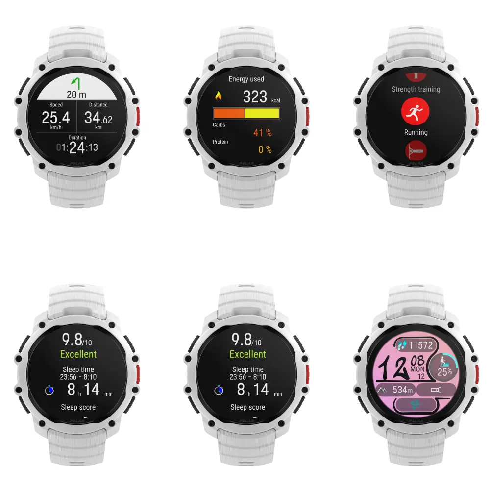 POLAR Street X Snow White Urban Sports Watch mit Amoled Display