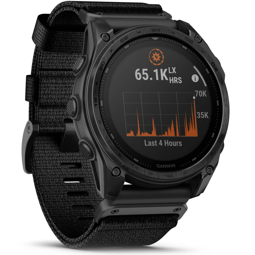 Garmin tactix 8 51 mm Solar Sapphire Schwarz Titan DLC Nylon-Armband 26mm bei CardioZone günstig online kaufen