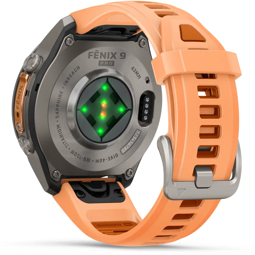 Garmin fenix 9 Pro inReach 43 mm Titan Shell Pink/Autumn Orange