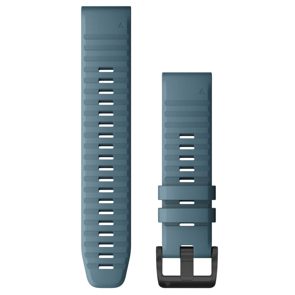 Garmin Quickfit Silikon Armband 22mm Blau / Schnalle in Schiefergrau für fenix 6 bei CardioZone günstig online kaufen