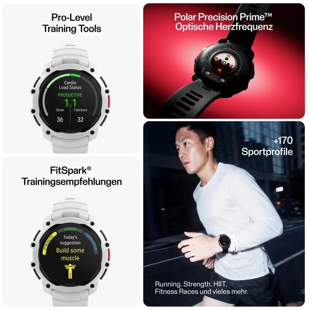 POLAR Street X Snow White Urban Sports Watch mit Amoled Display