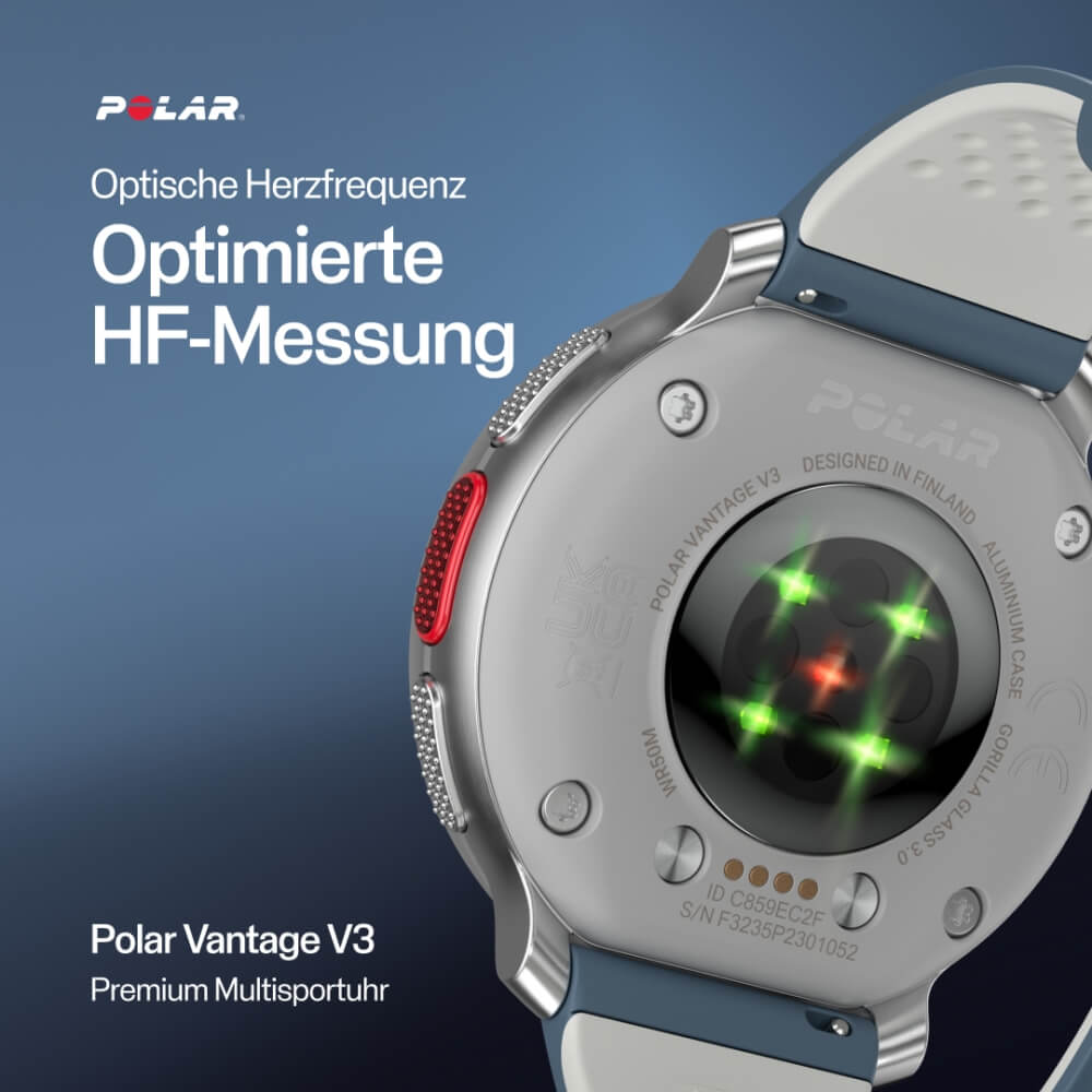 POLAR Vantage V3 Black Bundle Hook&Loop Nylon Klettarmband Orange bei CardioZone günstig online kaufen