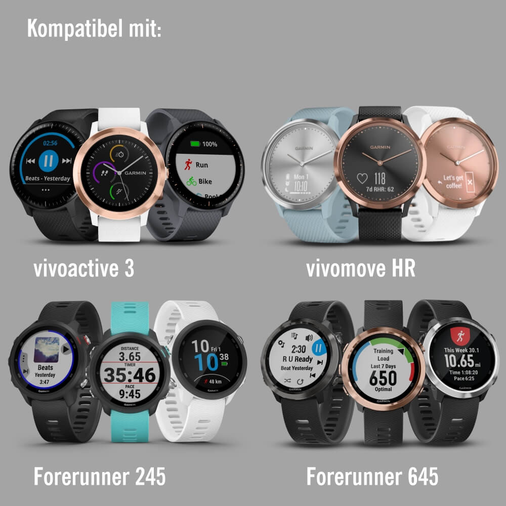 Garmin Schnell-Wechsel 20mm Leder-Armband Hellbraun mit Naht / Schnalle Silber bei CardioZone günstig online kaufen