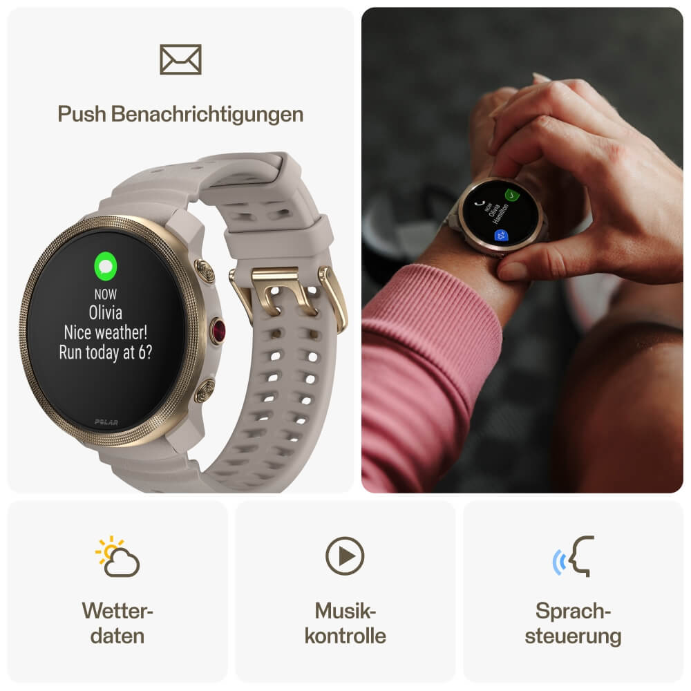 POLAR Vantage M3 Greige Gold Multisport Uhr Gr. S-L bei CardioZone günstig online kaufen
