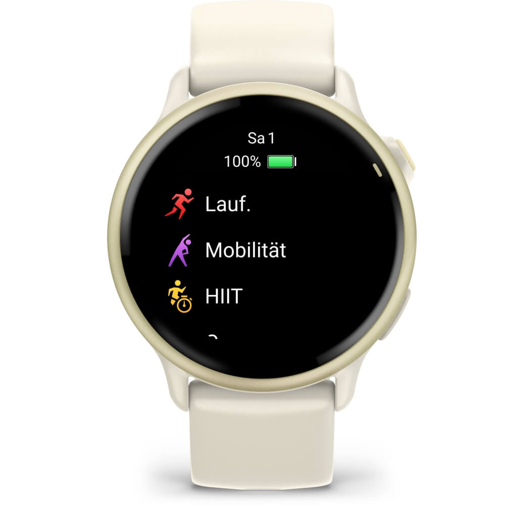 Garmin vivoactive 6 Bone/Lunargold Schnellwechsel-Silikon-Armband 20mm  bei CardioZone günstig online kaufen