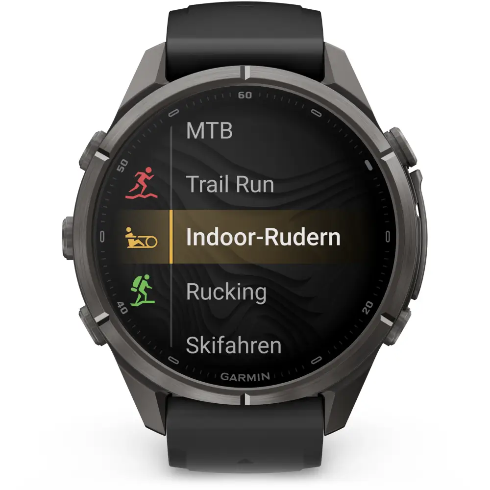 Garmin fenix 9 Pro inReach 43 mm Carbongrau DLC Titan Schwarz/Kieselgrau