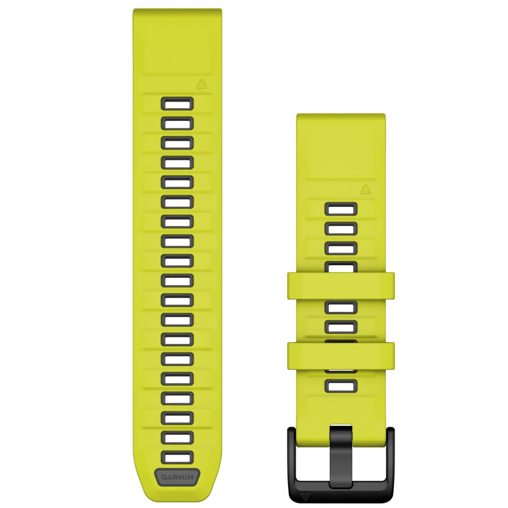 Garmin Quickfit Silikon Armband 22mm Amp-Yellow-Kieselgrau fenix 8 47mm u.a.