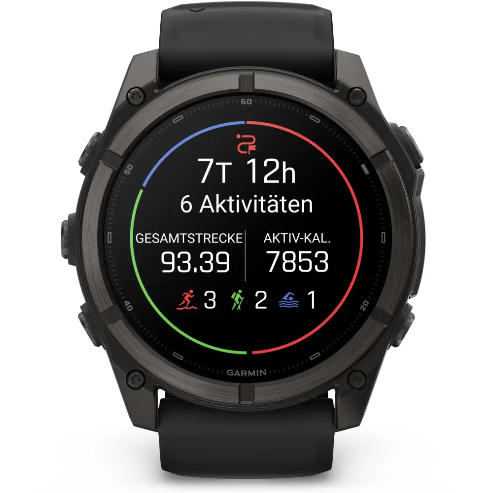 Garmin fenix 9 51mm Schwarz/Carbongrau DLC Titan