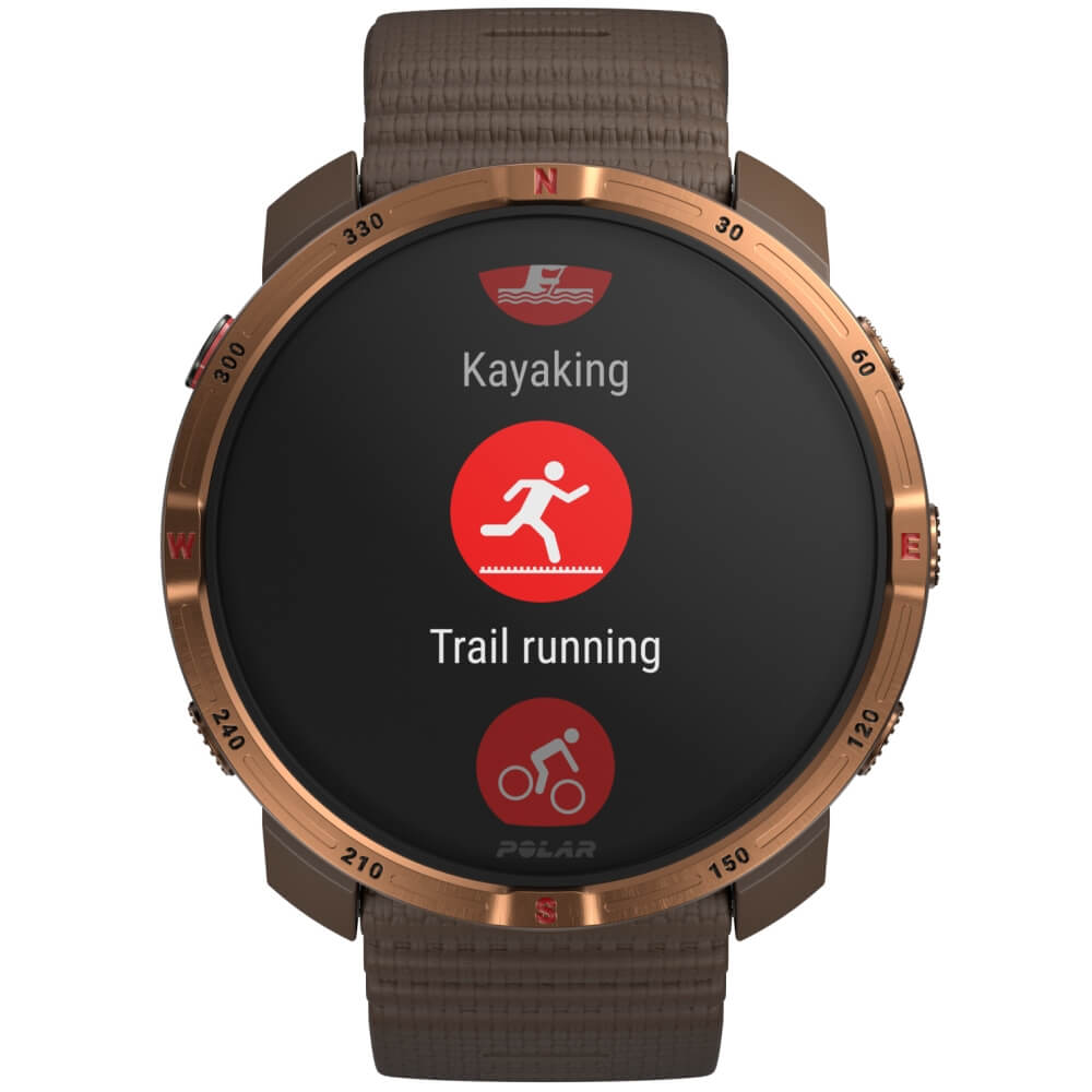 POLAR Grit X2 Braun/Kupfer Advanced AMOLED Outdoor Multisportuhr S-L bei CardioZone online kaufen