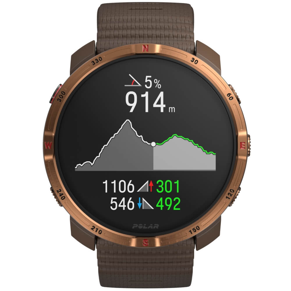 POLAR Grit X2 Braun/Kupfer Advanced AMOLED Outdoor Multisportuhr S-L bei CardioZone online kaufen