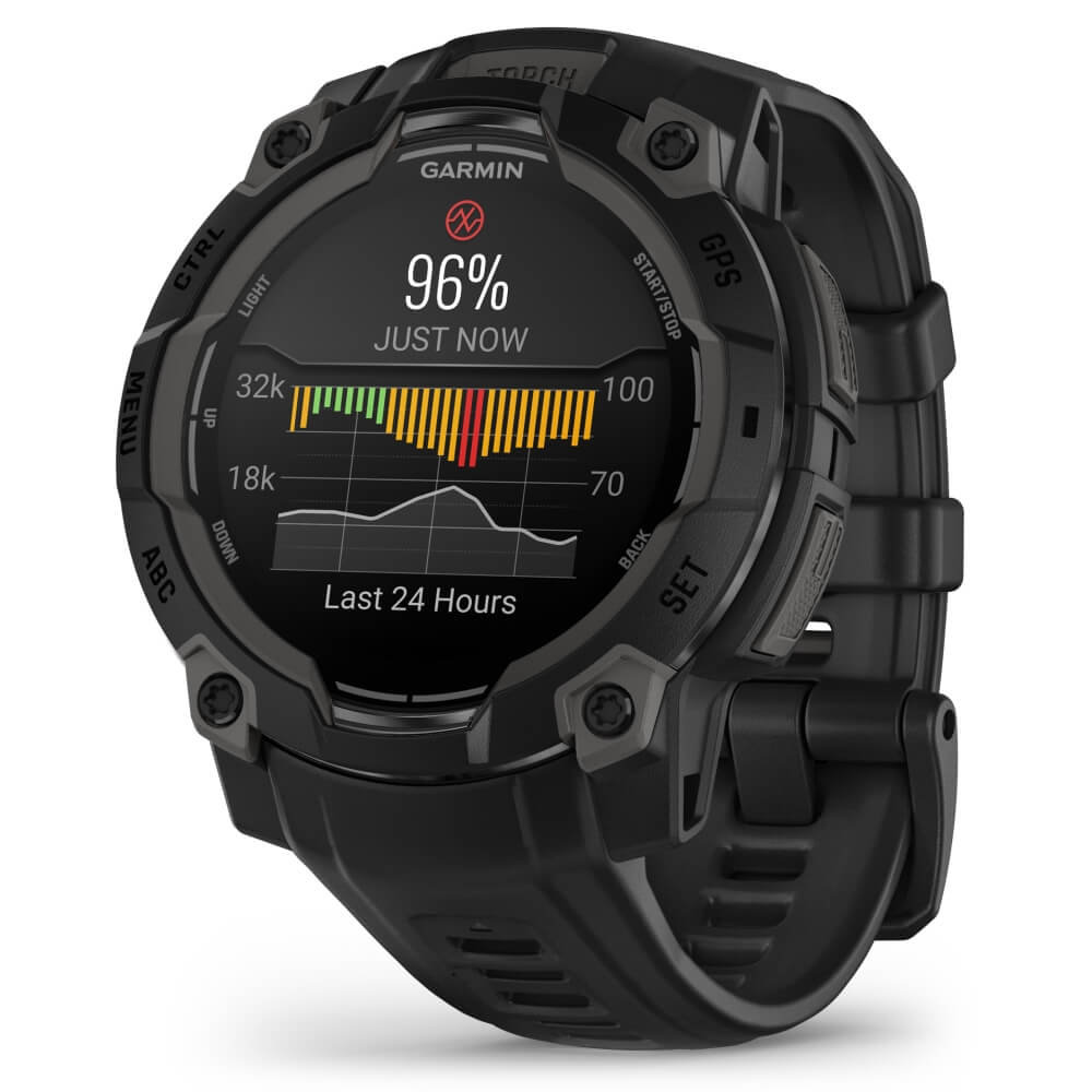 Garmin Instinct 3 AMOLED 45 mm Schwarz 22mm Silikonarmband Schwarz bei CardioZone günstig online kaufen