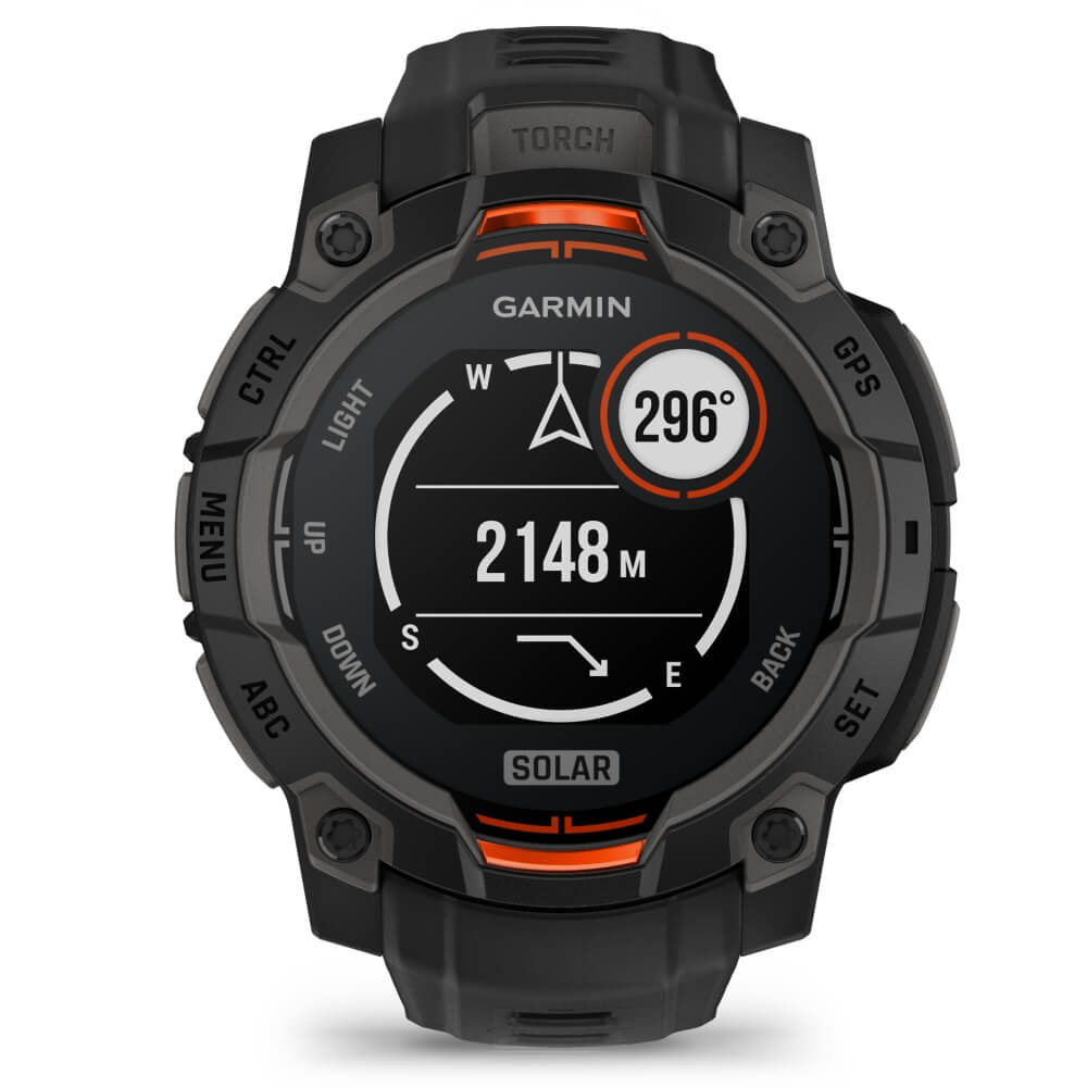 Garmin Instinct 3 SOLAR 45 mm Schwarz 22mm Silikonarmband Schwarz bei CardioZone günstig online kaufen