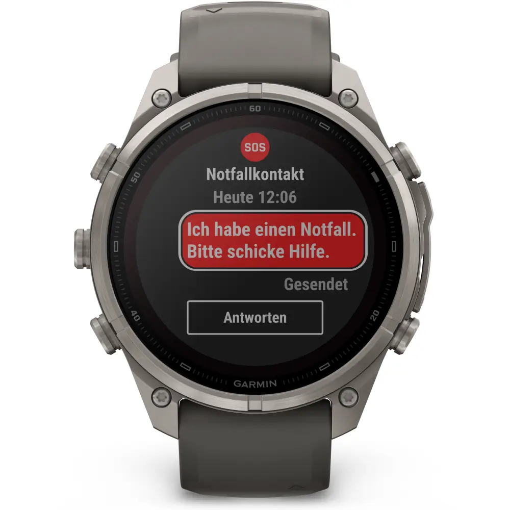 Garmin fenix 9 Pro inReach Solar 47 mm Titan Kieselgrau/Silbergrau