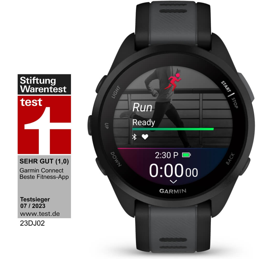 Garmin Forerunner 165 Music Schwarz/Schiefergrau smarte Laufuhr bei CardioZone günstig online kaufen