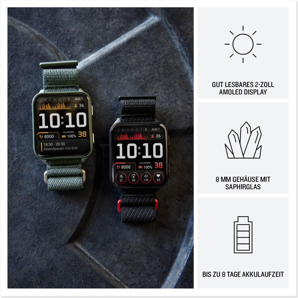 Garmin Venu X1 Moosgrün Premium Smartwatch mit 2-Zoll AMOLED und Maps bei CardioZone günstig online kaufen