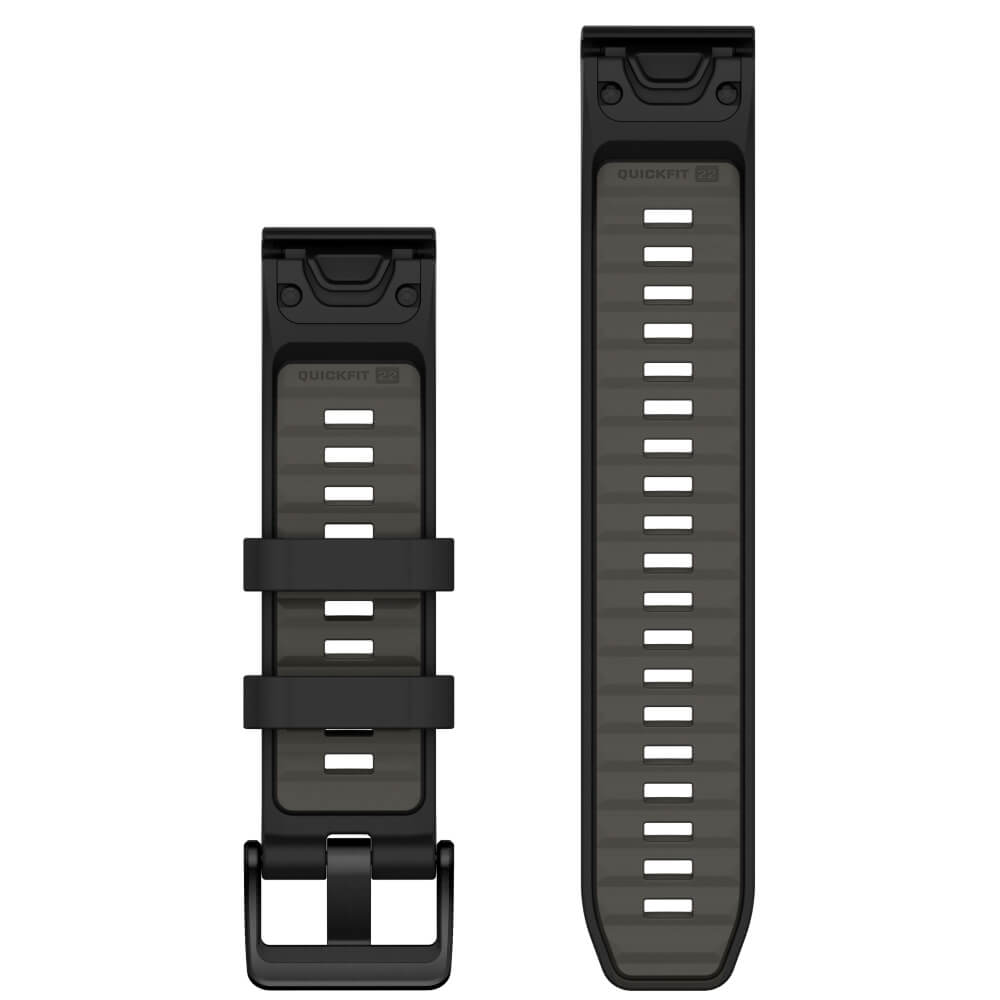 Garmin Quickfit Silikon Armband 22mm Schwarz-Kieselgrau fenix 8 47mm u.a. bei CardioZone günstig online kaufen